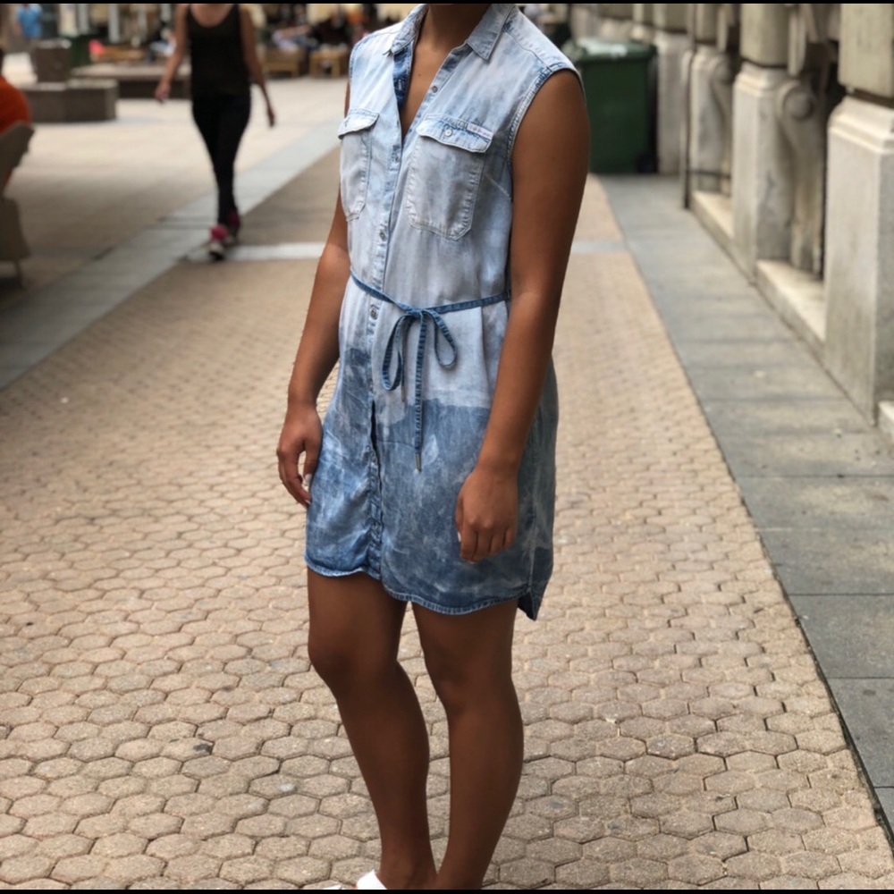 Calvin Klein Soft Ombré Denim Dress